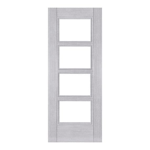 Montreal Light Grey Ash Glazed Fire Door