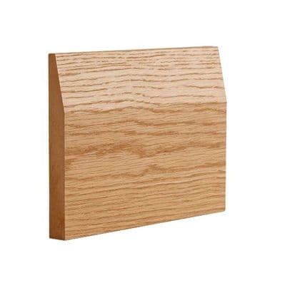 Oak Half Splayed Skirting - Fully Finished