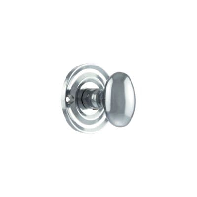Old English Solid Brass Oval WC Turn and Release - Polished Chrome