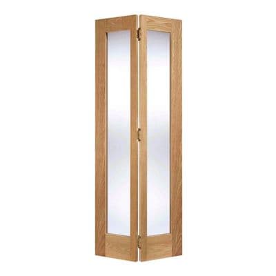 Pattern 10 Unfinished Oak Clear Glazed BI-Fold