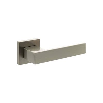 Senza Pari Panetti Lever Door Handle on Flush Square Rose - Satin Nickel