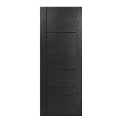 Seville Brushed Black Fire Door