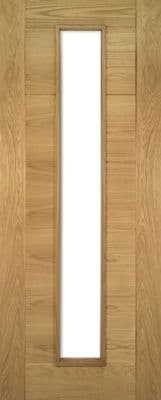 Seville Fully Finished Oak Fire Door Clear Glazed