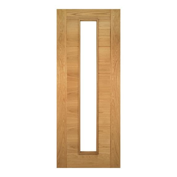 Seville Fully Finished Oak Fire Door Clear Glazed