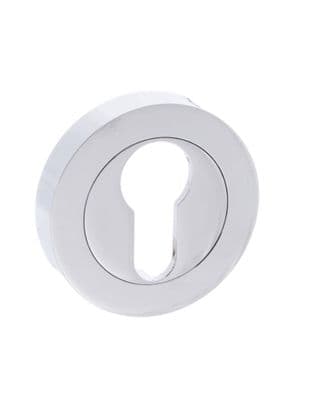 STATUS Euro Escutcheon on Round Rose - Polished Chrome
