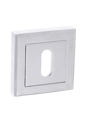 STATUS Key Escutcheon on Square Rose - Polished Chrome
