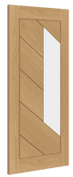 Torino Fully Finished Oak Fire Door Clear Glazed