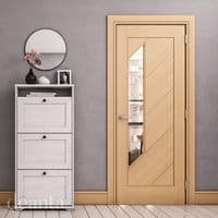 Torino Fully Finished Oak Fire Door Clear Glazed