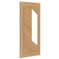 Torino Fully Finished Oak Fire Door Clear Glazed