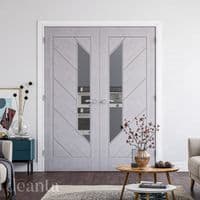 Torino Light Grey Ash Glazed Fire Door