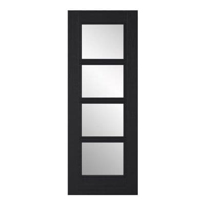 Vancouver Charcoal Black Glazed Fire Door
