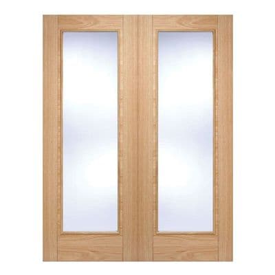 Vancouver Pair Fully Finished Oak Clear Glazed