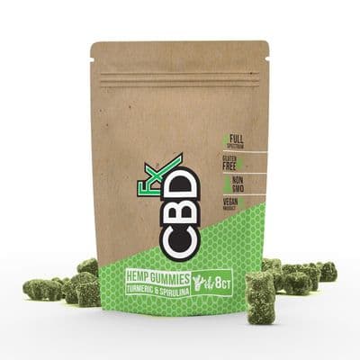 CBDFX - CBD Gummy Bears with Turmeric & Spirulina 40mg (8ct Pouch)