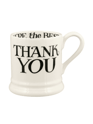 1/2 Pint Mug - Black Toast Thank You