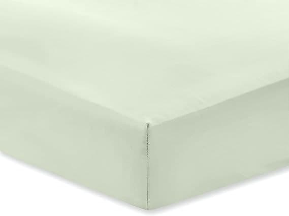 400TC Cotton Sateen Green Fitted Sheet