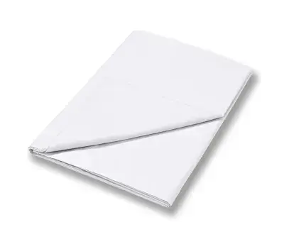 400TC Cotton Sateen White Flat Sheet