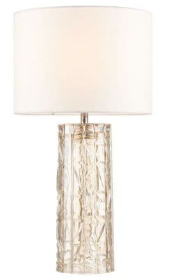 Amber Cut Glass Table Lamp  with Shade