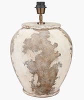 Antique Finish Stoneware Urn Table Lamp with 50cm Slubby Hopsack Shade