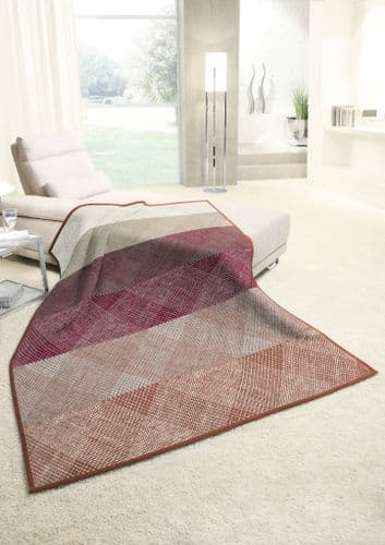 Biederlack  Cross Hatch-Burnt Orange  (Cotton Home)  140 x 180cm