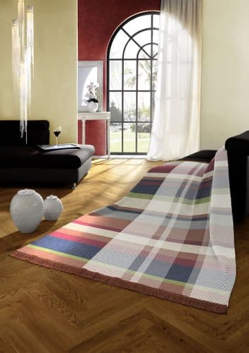 Biederlack  Panel Check - Bordeaux (Cotton Home)  140 x 180cm