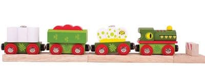 Bigjigs - Dinosaur Railway Engine and Carriages