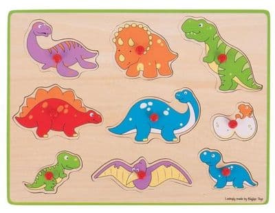 Bigjigs - Lift Out Puzzle (Dinosaurs)