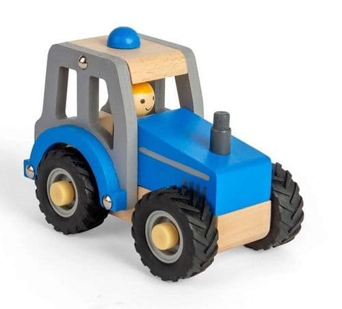 Bigjigs -  Mini Blue Tractor