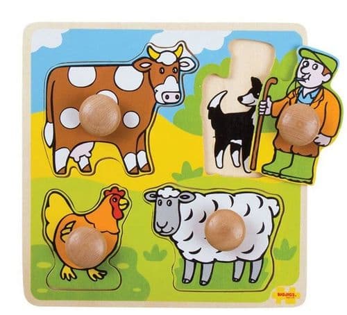 Bigjigs - My First Lift Out Peg  Puzzle (Farm)