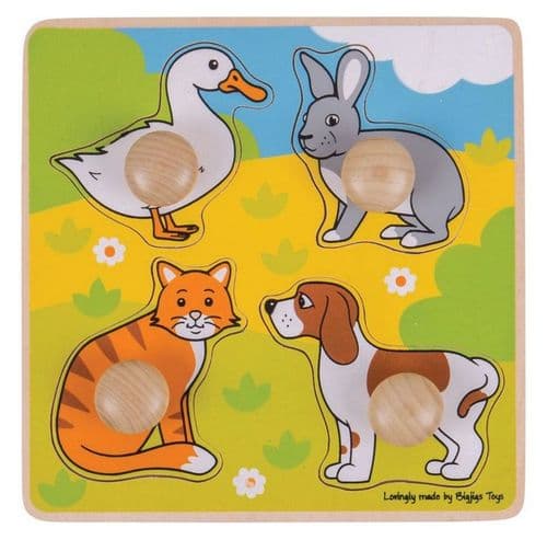 Bigjigs - My First Lift Out Peg  Puzzle (Pets)