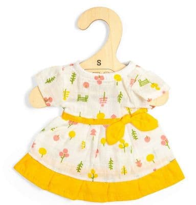 Bigjigs - Patterned Dress with Yellow Trim (for Size Small Doll)