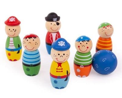 Bigjigs - Pirate Themed Wooden Skittles