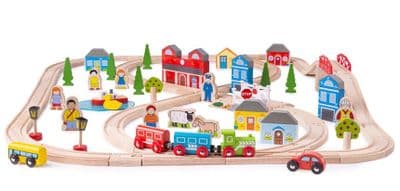 Bigjigs - Town & Country Train Set