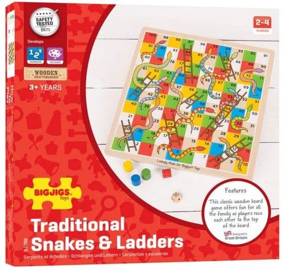 Bigjigs - Traditional Snakes and Ladders