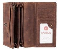 Cactus Flap Over Leather RFID