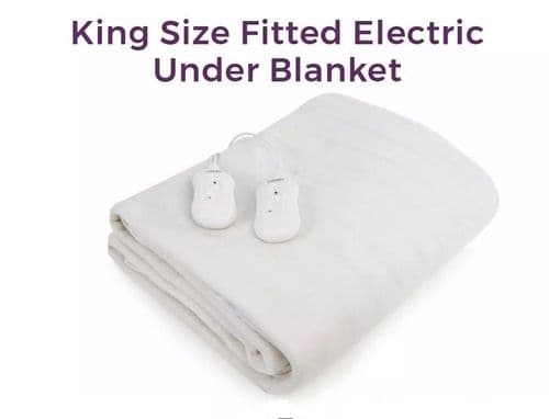 CARMEN - King Fitted Dual Control Heated Electric Under Blanket -