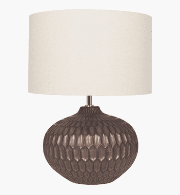 Cassium  Bronze Textured Glazed Ceramic Table Lamp