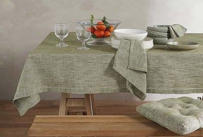 Chambray Tablecloth Olive (130x230cm)