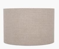 Cream and Natural Sea Grass Round Table Lamp Base with 35cm Natural Linen shade