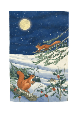 Emma Bridgwater - Midnight Squirrel Tea Towel