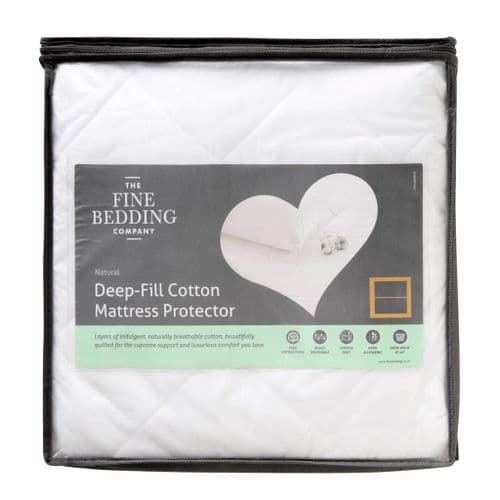 FINE BEDDING - Deep Fill Cotton Mattress Protector