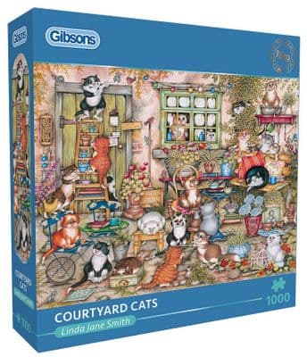 Gibsons - Courtyard  Cats  (1000pc)