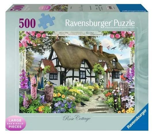 LARGE PIECES: Rose Cottage (500pc)