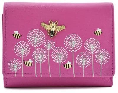Moonflower Tri Fold Bee Purse - Pink