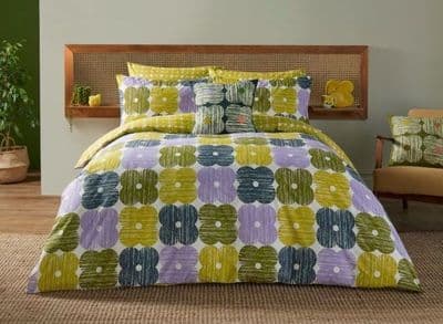 Orla Kiely -  Textured Flower (Lilac/Moss)