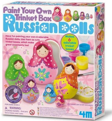 Paint Your Own - Russian Dolls Trinket Box