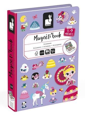 Princesses Magneti'Book, 55 magnets (Janod)