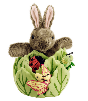 Rabbit in a Lettuce Puppet