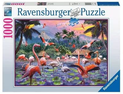 Ravensburger - Pink Flamingos (1000 pc)