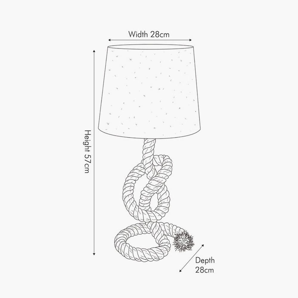 Rope Knot and Jute Table Lamp