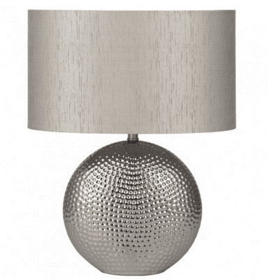 Silver Dot Textured Ceramic Table Lamp